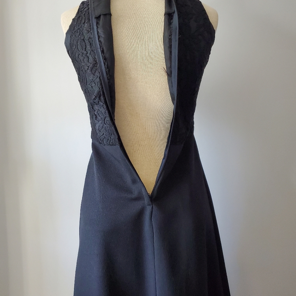 Vintage 70s Career miss by Carla Jane maxi tuxedo style dress. Size 2 - Picture 8 of 12
